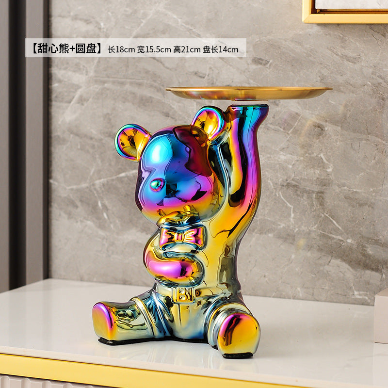 Entryway console table key holder tray - violent bear design, luxury & high-end home decor accent