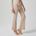 best sellinglooseslimming look ribbed sports pants casualloosestraight-leg wide-leg pants drape slightly flared pants