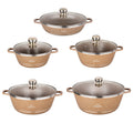 Customized die-cast ten-piece kitchen cooking pot set, household soup pot, non-stick pot set, cookware wholesale