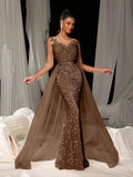 cross-border fashion: elegant and chic long lace evening gown for women's proms and parties (us/europe)