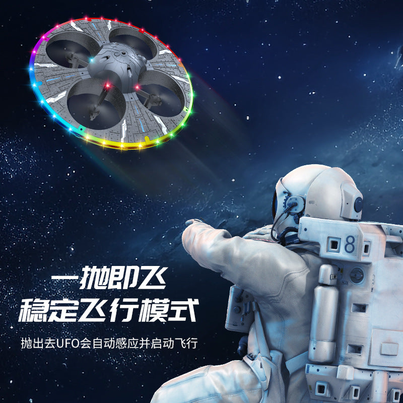 S163 intelligent obstacle avoidance flying toy foam ufo kids remote control airplane hd drone light-up multirotor