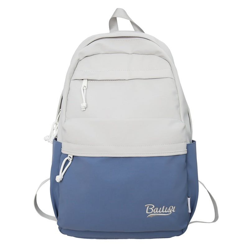 Backpack for college students, high school students, travel, multifunctional backpack, contrast color design, school bag, wholesale, portable and lightweight