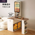 Solid wood sideboard bar all-in-one living room cream style partition cabinet wine cabinet medieval style wall storage storage low cabinet