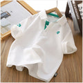 Boys' summer new arrival: preppy collar embroidered t-shirt short sleeve polo shirt - kids' casual chic style [yh]