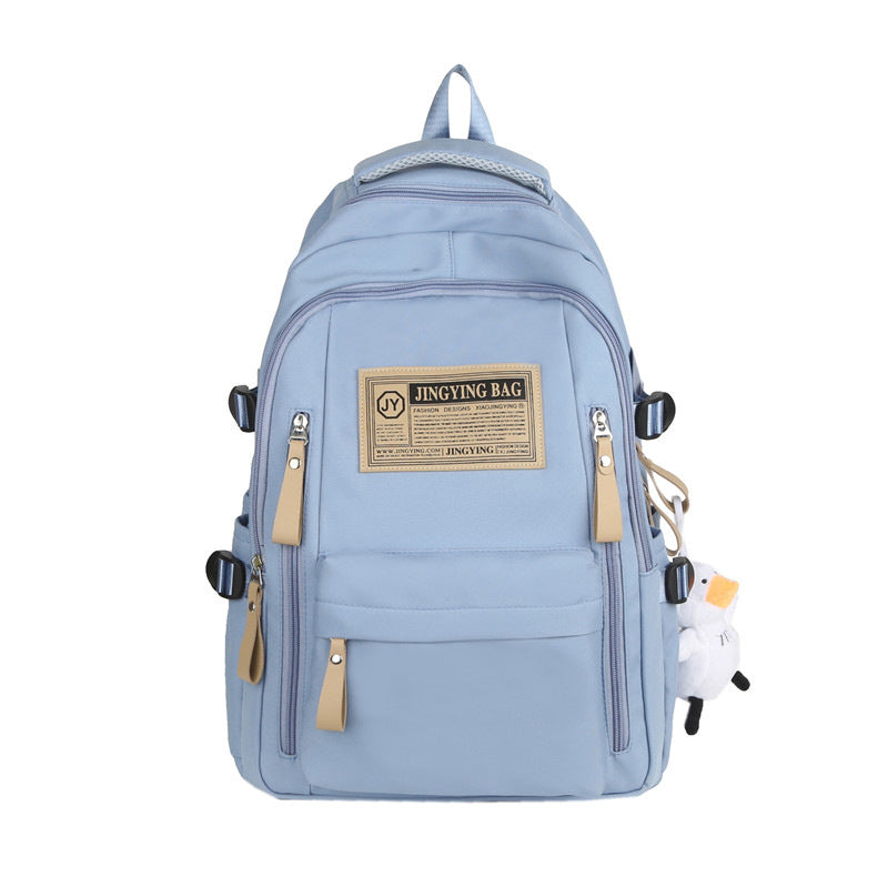 Cross-border wholesale large-capacity leisure backpack versatile burden reduction schoolbag outdoor handbag portable high school backpack