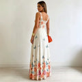 european and american cross-border women's floral print cami dress