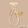 White - gold foil pony [with setting cloth clip]