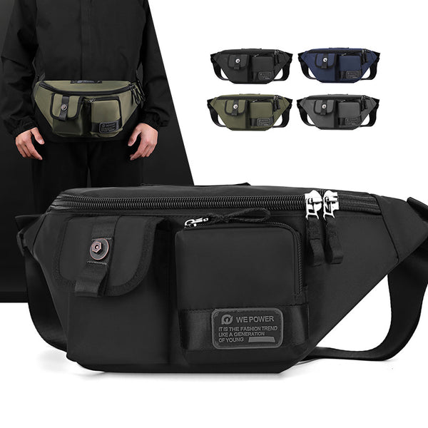 WEPOWER New Crossbody Bag Men's Breast Bag Fashion Shoulder Bag Mobile Phone Satchel Bag Casual Backpack Sports Fanny Bag