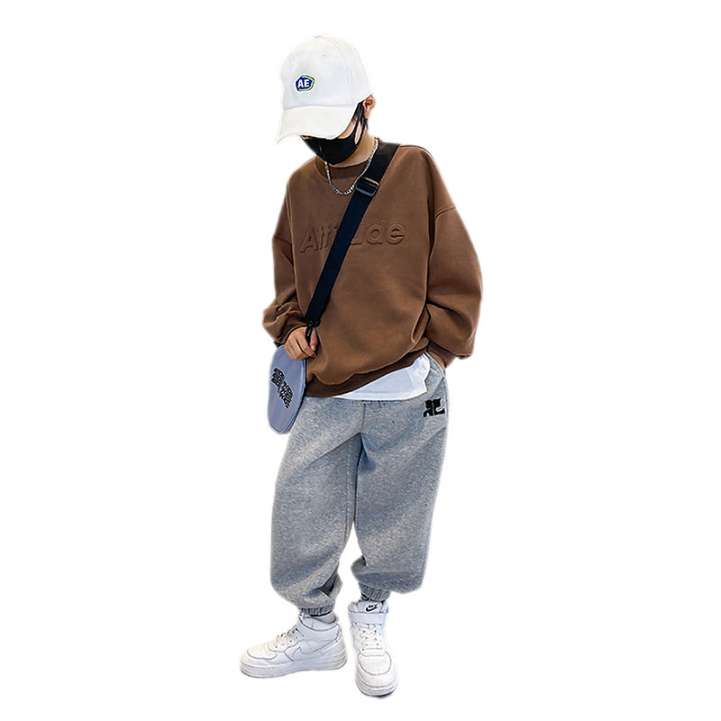Boys' fall tracksuit set - new  collection - kids' autumn outfit for older boys (ages 12) - middle school boys' spring/autumn children's clothing