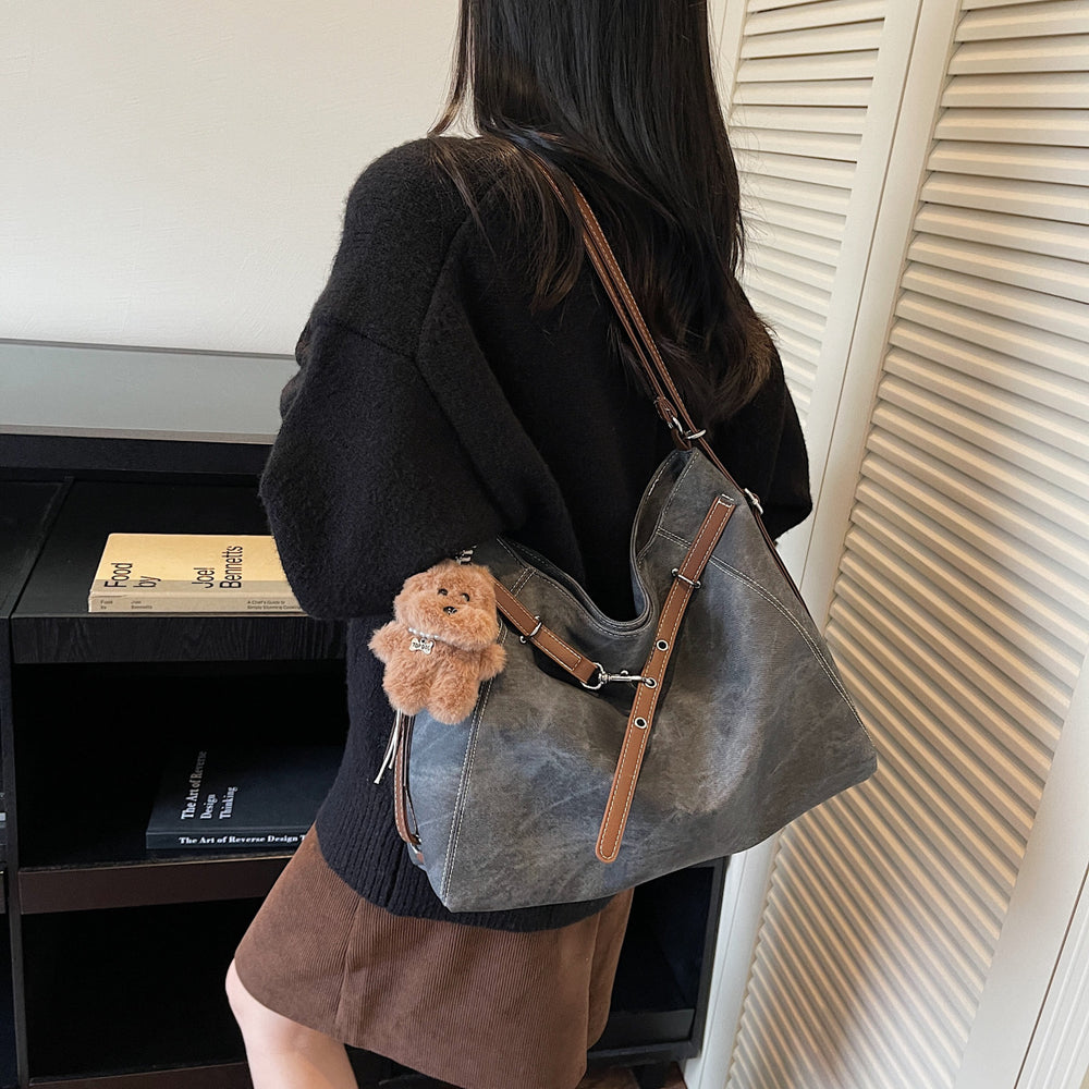 2025 new autumn/winter large capacity shoulder bag, crossbody, casual tote bag - niche design, high quality, versatile backpack