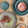 Irregular shaped bowls & plates - home ceramic salad bowl - nordic style shallow soup plate - matte minimalist flat plate - breakfast plate