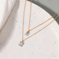 Gold-plated necklace wholesale new arrival cross-border crystal pendant multi-layer fashion celebrity street style sweater chain female factory direct sales