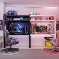 Shelf computer desk self-study desk multi-layer storage rack express rental house living room multi-functional sundries storage rack