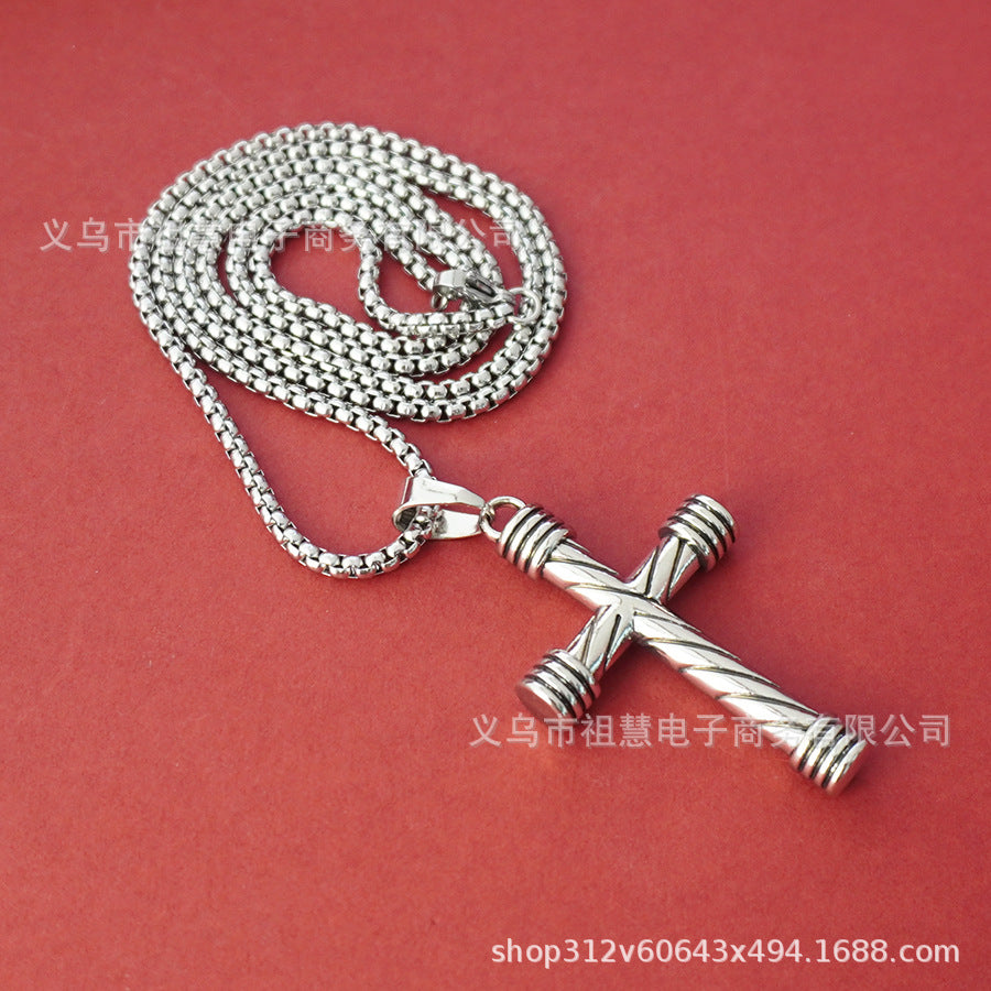 new arrivalretro halloween men women pendant cross necklace christmas gift wholesale