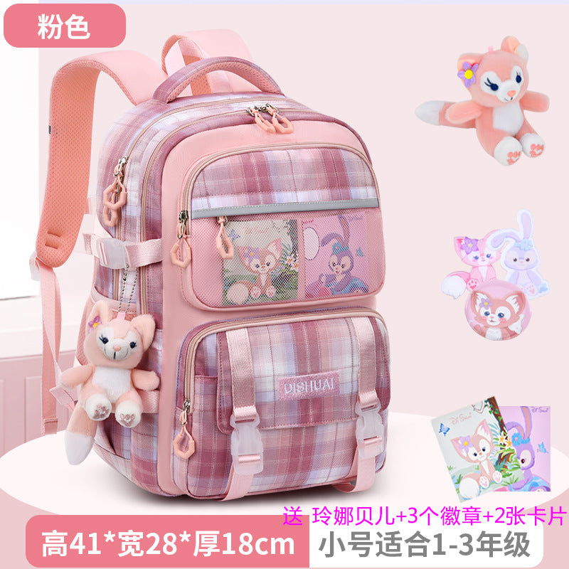 2026 new school backpack for girls, grades 1-6: ultra-lightweight, ergonomic, and spine-protecting backpack for elementary school students