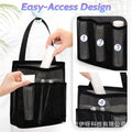 Beach mesh bag bath basket bathing pouch large capacity swimming gym bag seaside handheld storage hanging bag wet and dry separation