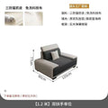 Nordic tech fabric sofa - modern living room set with latex chaise lounge - minimalist luxury for small spaces