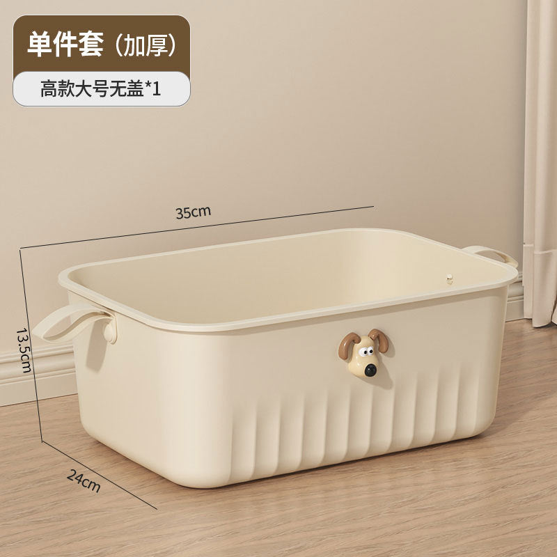 Miscellaneous storage box dormitory desktop storage box toy cream style cosmetics storage box snack plastic storage box