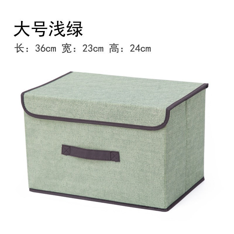 Fabric Flip Storage Box Student Dormitory Folding Clothes Toys Underwear Bras Socks Box Finishing Box