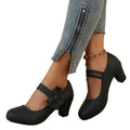 spring/summer new arrivals: plus size chunky heel women's shoes for cross-border e-commerce. sizes 35-42 available. wholesale options available. dropshipping to  and