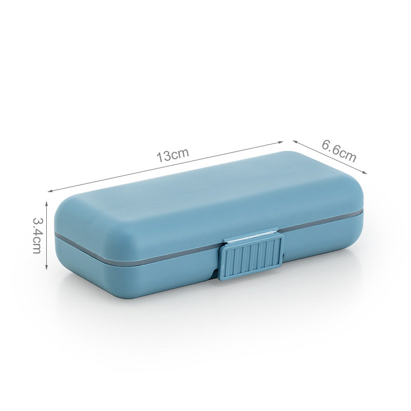 Portable Desktop Jewelry Storage Box Mini Cute Earrings Jewelry Box Necklace Ring Plastic Grid Storage Box