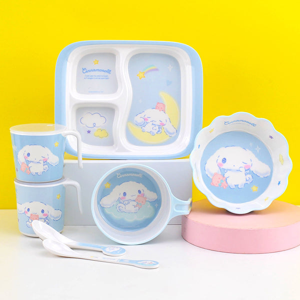 Wuhe big-eared dog children's tableware Yugui dog cartoon cute baby bowl baby special complementary food bowl anti-drop and anti-scalding