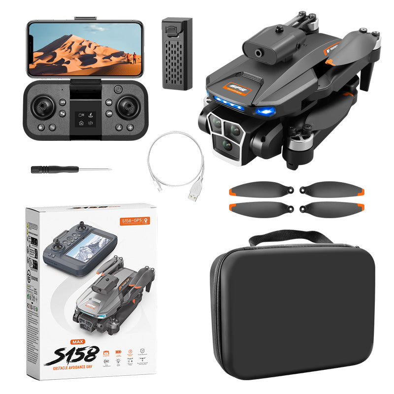 S158 drone: gps return-to-home, large screen remote control, hd aerial photography, obstacle avoidance, long-endurance remote control aircraft