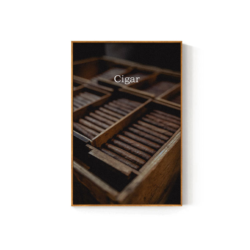 Cigar bar hanging painting American bar high-end club nightclub box wall decoration painting whiskey tobacco and alcohol shop mural