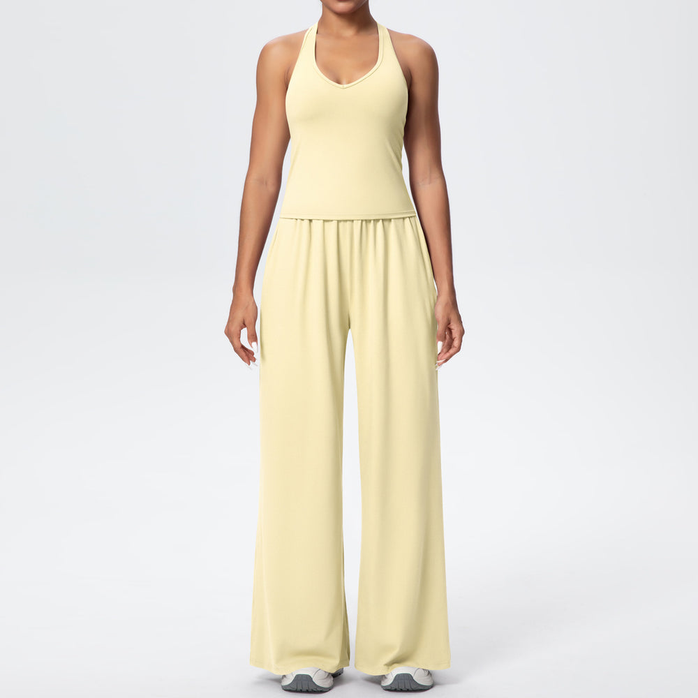 Fashionstylishnew arrival brushed yoga clothes, quick-drying, breathable, beautiful back sports suit, outdoor casual running fitness clothes