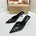 Za women's studded open-toe sandals & slides - 2025 summer new arrivals - stiletto heel, sexy high heel thong sandals for outdoor wear