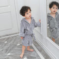 Kids bathrobe coral velvet spring & fallwinter children's bath towel baby boy pajamas boys and girls nightgown home clothes trendy