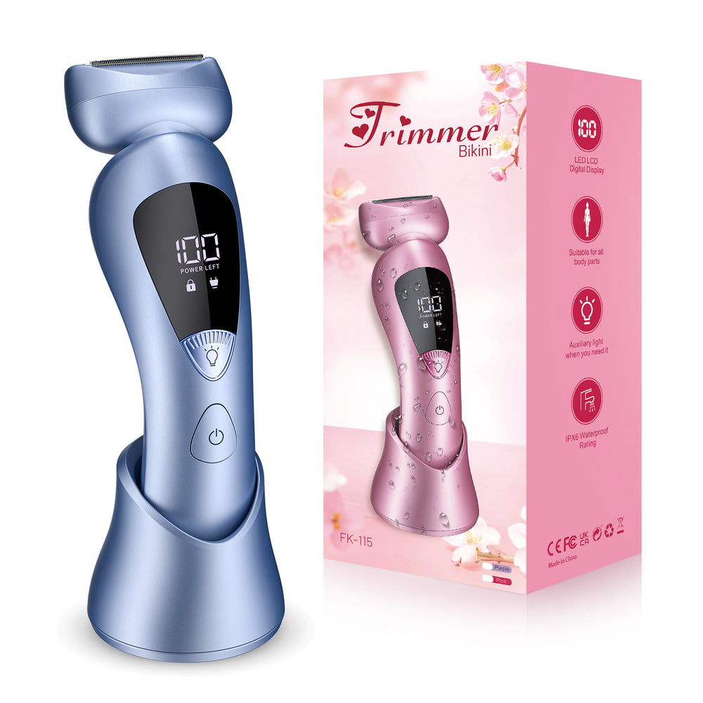 Electric shaver for women - personal care, full body washable, removes underarm, sweat, and leg hair - portable gadget
