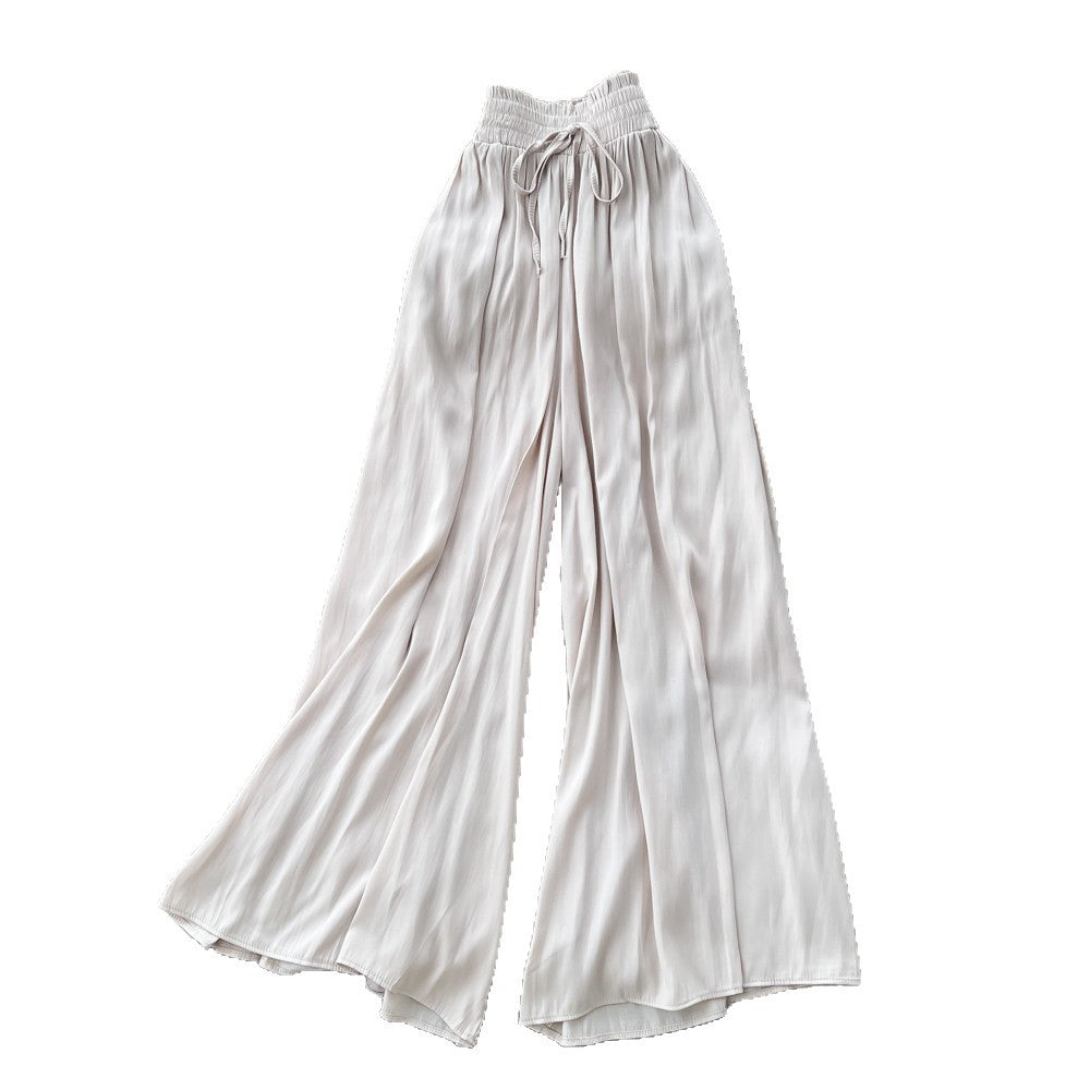 K-stylework clothing style high waistloose pants women's lazy style drapedloose flesh-covering elastic waisteasiest for matchcasualpants