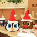 Christmas atmosphere hat - adult & kids cartoon style - santa & snowman - swaying, singing, musical, and light-up