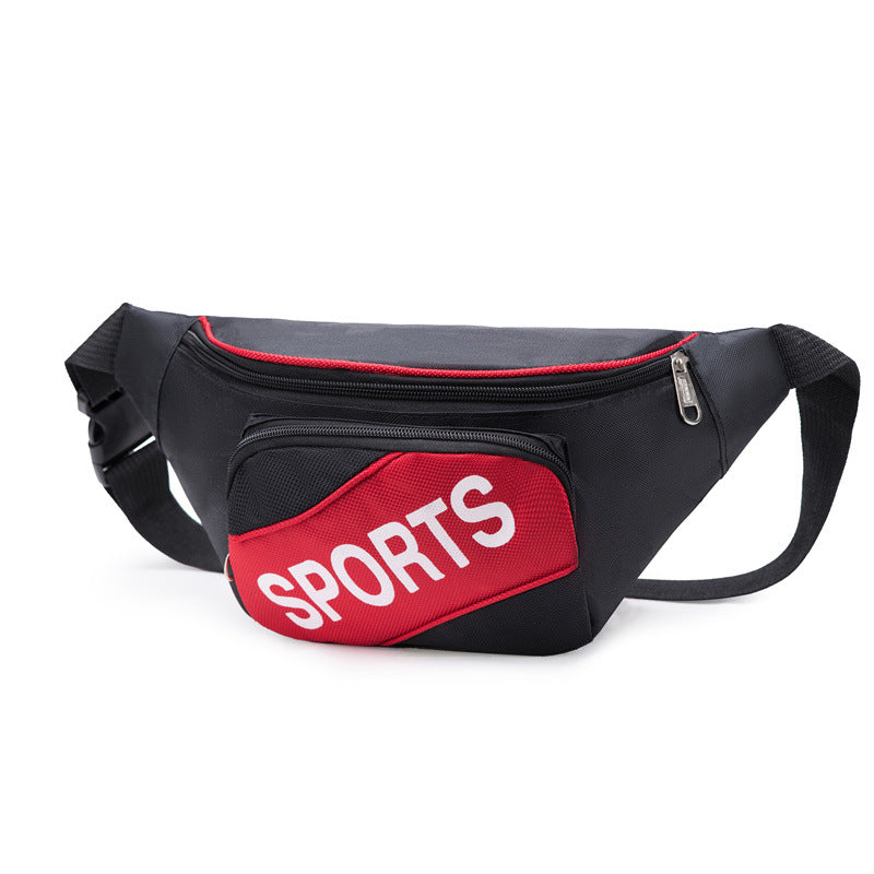 Fanny pack wholesale men's sports waist bag mobile phone fanny pack outdoor polyester shoulder messenger bag men's breast bag wholesale