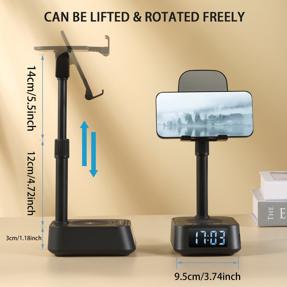Longweishi q1 creative mobile phone holder smart home brand multi-function bluetooth speaker lazy holder three-in-one