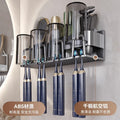 Electric tooth cup toothpaste toothbrush shelf storage rack for homesuit punch-free bathroom bathroom mouthwash cup wall hanging