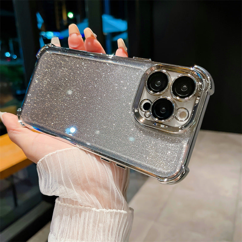 All-inclusive lens film four-corner airbag apple 17 mobile phone case suitable for iphone14 anti-fall 13promax protective cover
