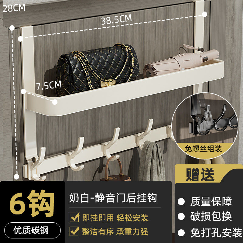 Over-the-door hook, double-layer over-the-door hanger, no-drill bedroom door hook, over-the-door organizer, creative over-the-door hook