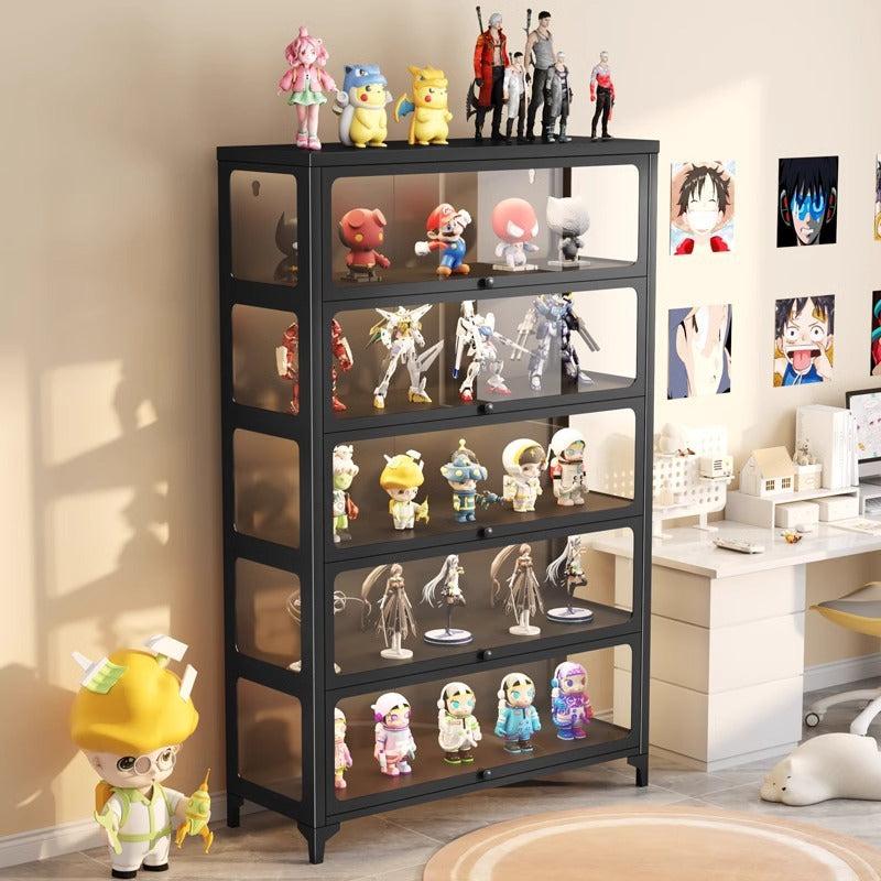 Glass display cabinet for figures, lego, home blind box models, display rack, storage, transparent display cabinet, dustproof storage