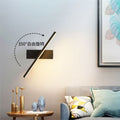 Modern minimalist bedroom bedside wall lamp - unique creative minimalist rotating wall sconce for hallway, living room, and background wall