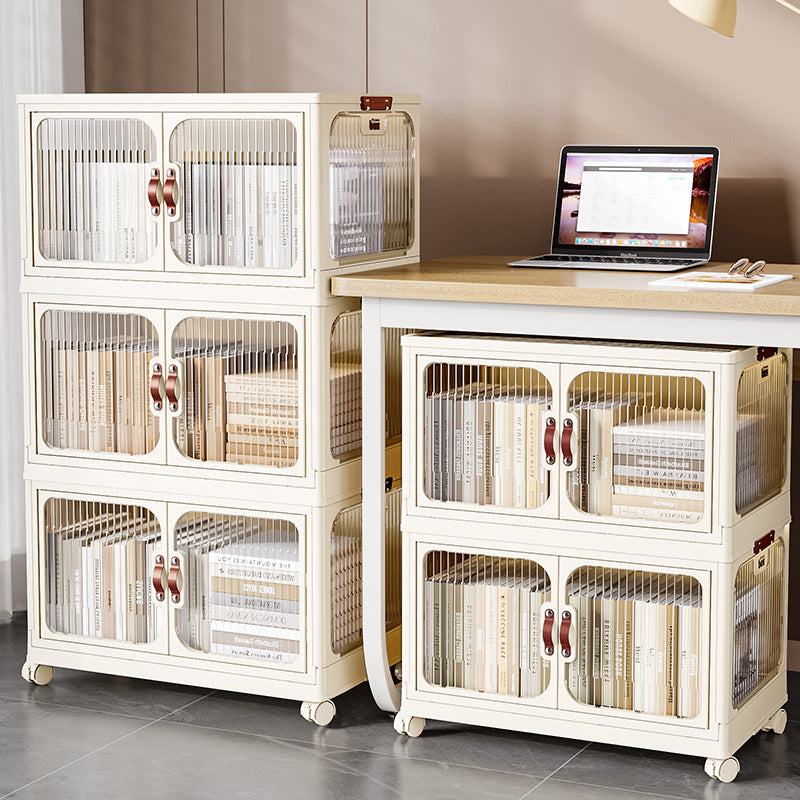 Xinle folding storage cabinet free installation clothing snacks sundries storage cabinet plastic multi-layer locker bedroom storage