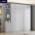 Solid wood double door cream style wardrobe bedroom for home modern casual multifunctional assembly wardrobe double door wardrobe