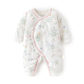 Babibele quilted romper - lightweight cotton, seamless bodysuit, autumn/winter pure cotton newborn butterfly outfit, baby crawling suit