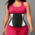 Export 13 steel frame glossy latex corset women's waist corset abdominal belt sports fitness corset body shaping garment