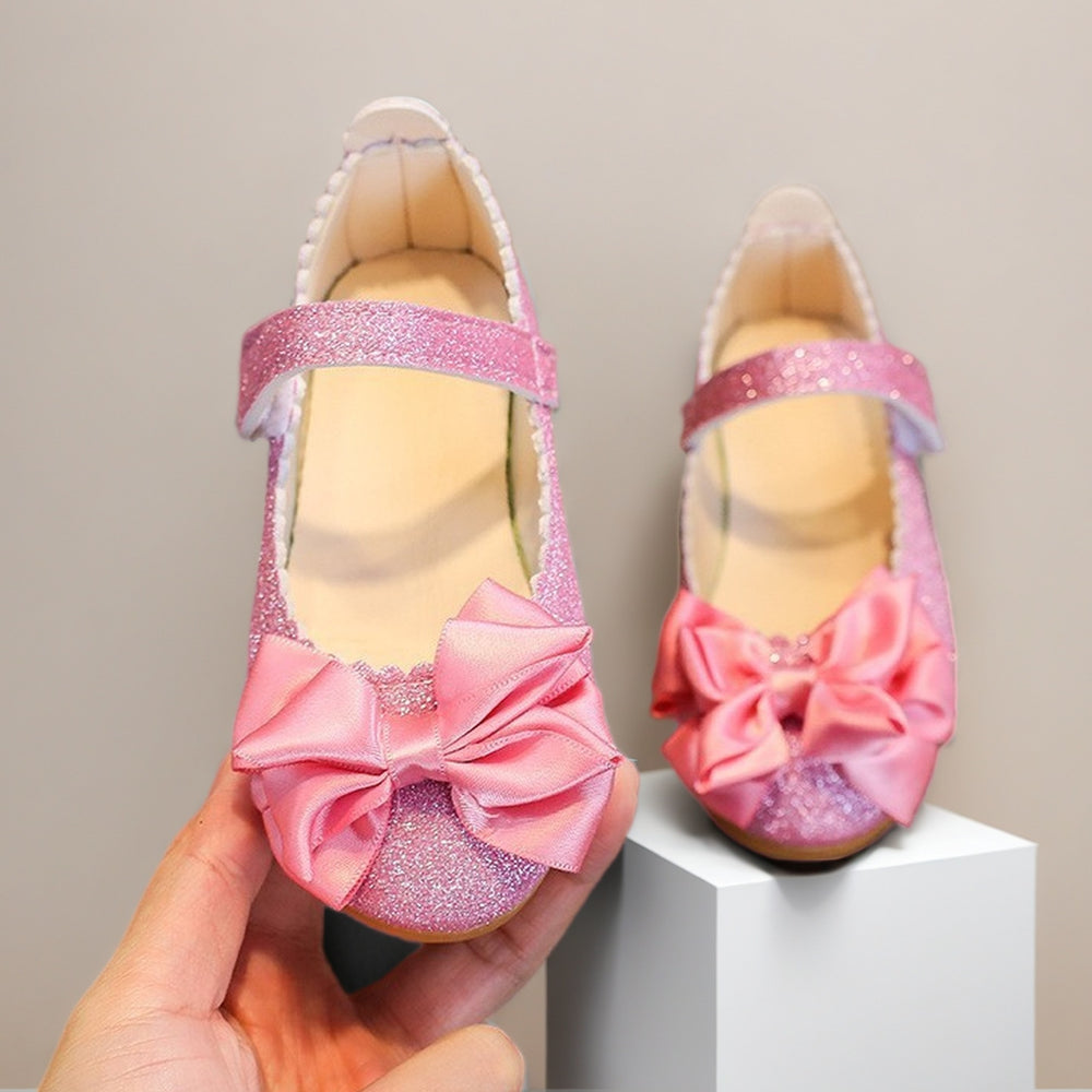Girls' black leather shoes, toddler and children's performance shoes, white student flats, formal flower girl shoes, school shoes with rubber soles