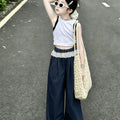 [nai fu butt curtain pants] girls summer thin quick-drying wide-leg workwear pants fashioneasiest for matchcasualpants