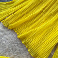 Vacation style yellow one shoulder two-piece set women's spring autum pleated long sleevespleated skirtelegantsuit dopamine style