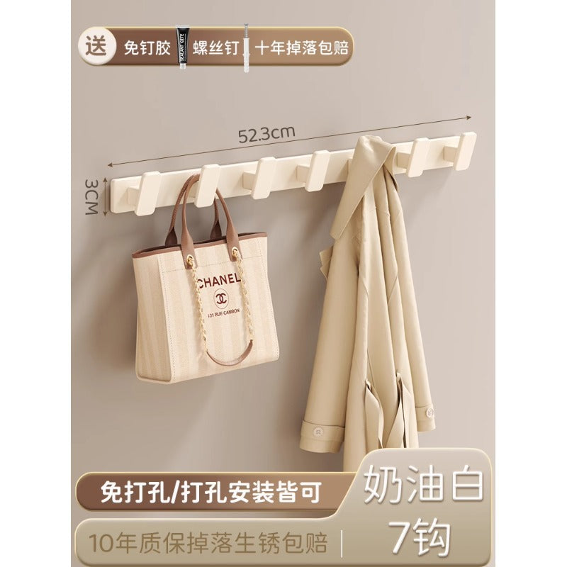 Cream style coat hook white entrance door rear hook classy entrance clothes hanger wall wall hanging without drilling