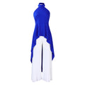 Blue coat and white pants